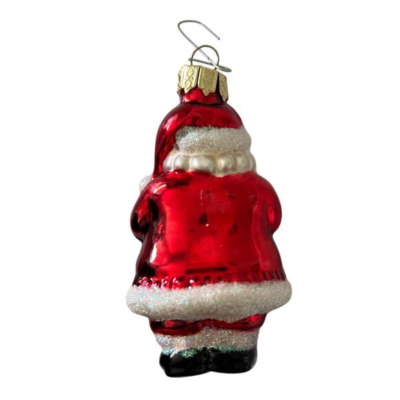 Santa Claus Mouth Blown Glass Tree Ornament Impuls Christmas Hand Painted - Picture 2 of 7